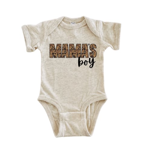 Mama’s Boy Brown Camo Onesie – Little Southern Brand