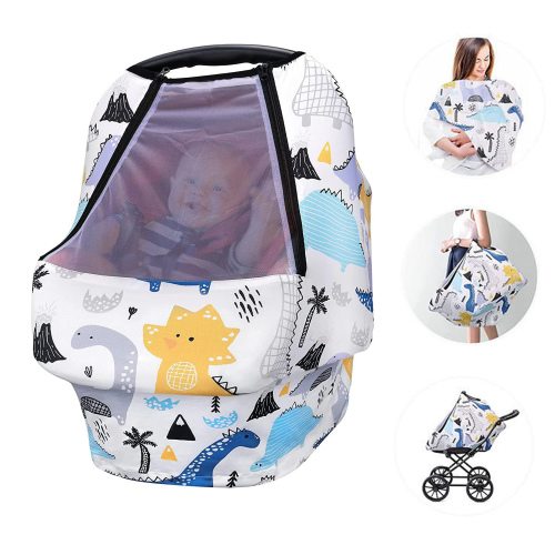 Baby Car Seat Covers, Cozy Babies Carseat Cover with Breathable Peep Window, Winter Car Seat Canopy Protection for Infants, Newborns, Girls, Boys