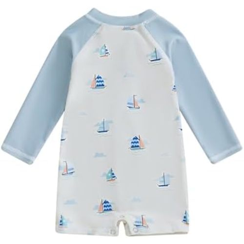 Baby Swimsuit Boy Girl Zipper Rash Guard Bathing Suit Toddler Infant Boy Girl One Piece Swimwear Beach Clothes