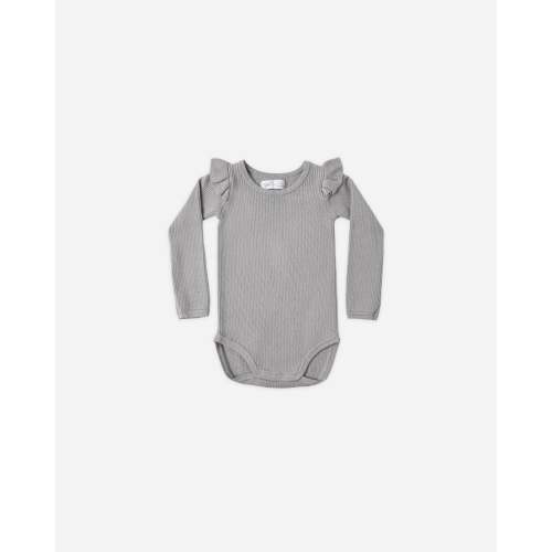 Shoulder Ruffle Bodysuit Dusty Blue – Rylee + Cru