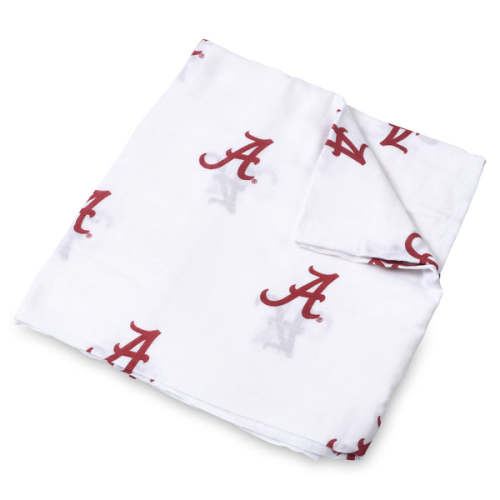 University of Alabama Crimson Tide Muslin Swaddle Blanket | Officially Licensed Baby Gift