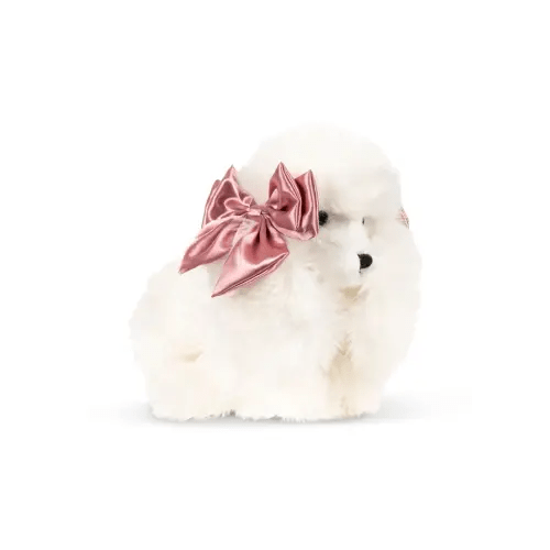 Konges Sløjd Spitz Puppy Toy with Pink Bows