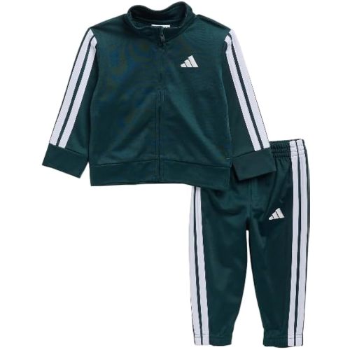 adidas Baby Boys Classic Tricot Track Jacket & Joggers Set, Aurora Ivy, 12 Months