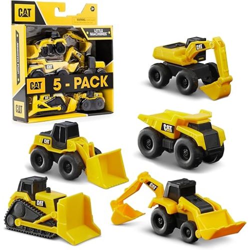 Cat Construction Little Machines 5 Pack - Great Cake Toppers