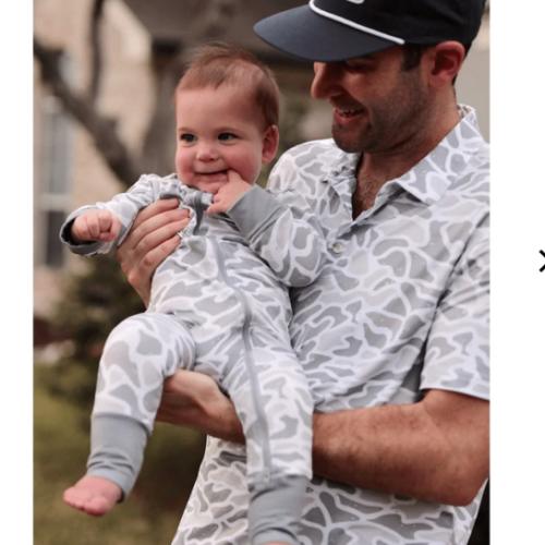 Baby Zip Up - White Camo – BURLEBO