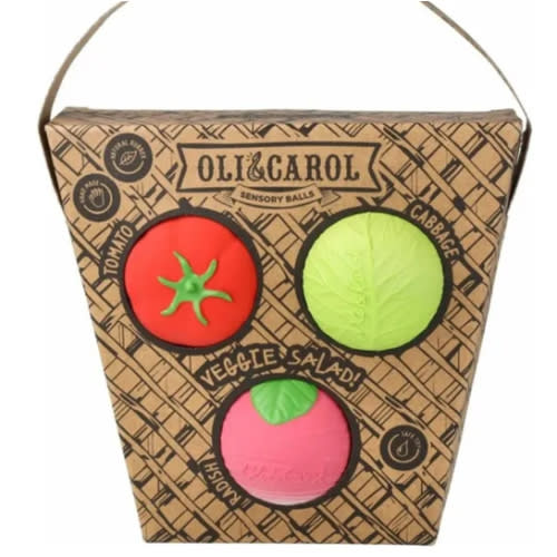 Vegetable Salad Sensory Balls - Set of 3