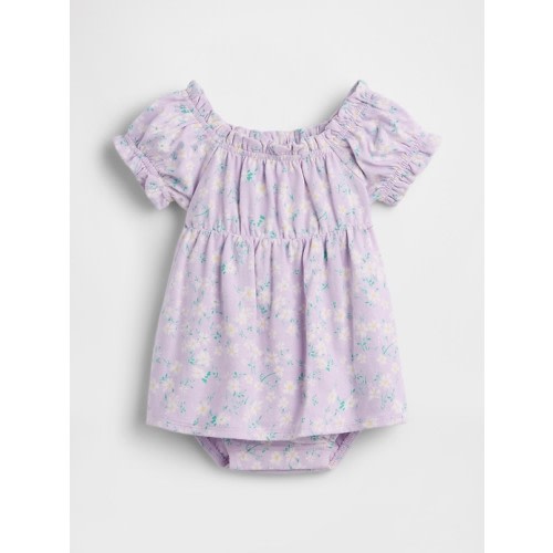 Baby Organic Cotton Floral Bodysuit Dress