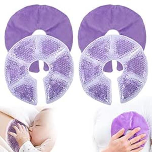 Breast Therapy Pads - Hot & Cold Gel Pads for Breastfeeding & Postpartum Recovery, Pain Relief for Mastitis & Engorgement