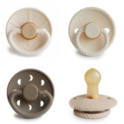 FRIGG Natural Rubber Pacifier 4-Pack Crystal Sparkle 0-6 months