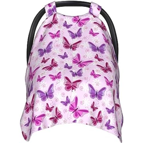 Butterfly Car Seat Cover for Baby in Winter Summer, Nursing Cover for Mom Butterfly Baby Stuff for Baby Girl Boy