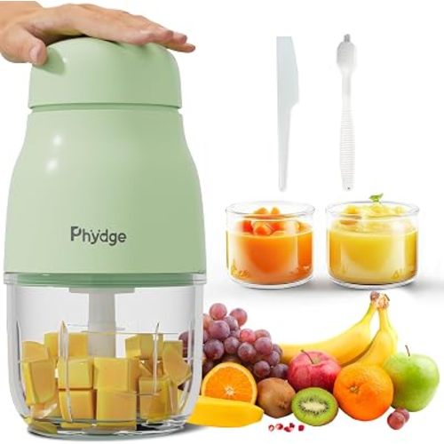Upgraded Baby Food Maker, 10oz Food Processor with 8 Blades, Quiet Fast Blending, Food-Grade Glass Bowl, BPA-Free, Leak-Proof Sealing Design, Easy to Clean Baby Food