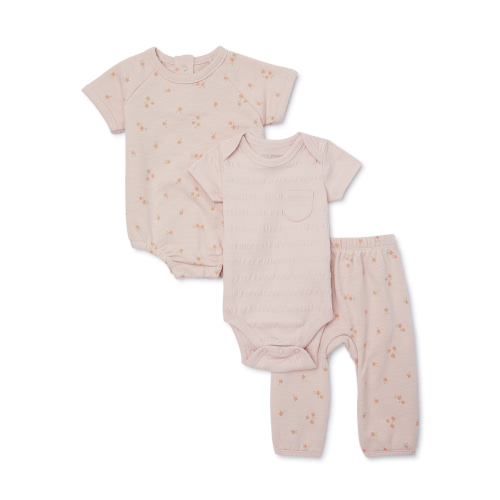 easy-peasy Baby Bodysuits and Jogger Outfit Set, 3-Piece, Sizes 0-24 Months