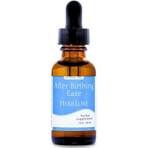 Herb Lore After Birthing Ease Tincture – Postpartum Drops for After Birth Cramping & Contractions with Cramp Bark, Blue Cohosh & Motherwort (1 fl oz)