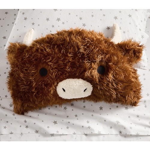Cozy Highland Cow Critter Pillow