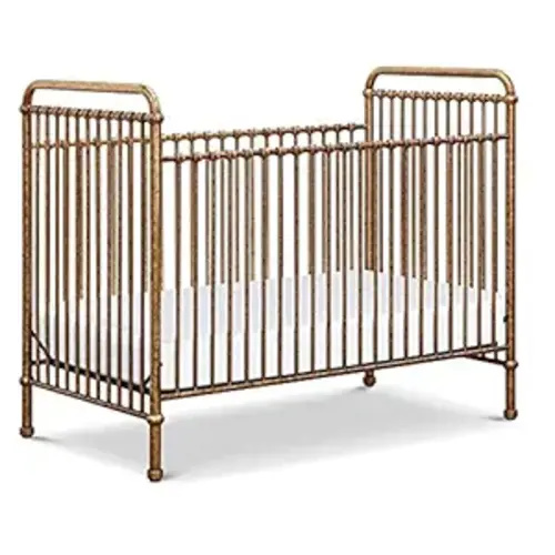 Namesake Abigail 3-in-1 Convertible Baby Crib (Gold) - GREENGUARD Gold Certified - Convertible Crib to Toddler Bed and Daybed - Baby Bed w/ 4 Adjustable Heights - Vintage Baby Crib Convertible