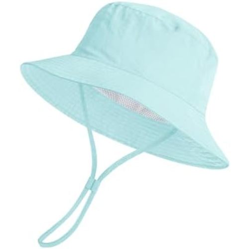 Baby Sun Hat 0-6 Years Toddler Boys Girls Adjustable Bucket Hats Kids Bucket Hats UPF 50+ Wide Brim Beach Swim Pool