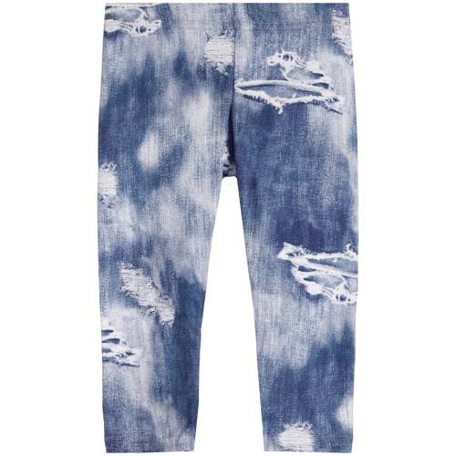 Ripped Denim Print Legging