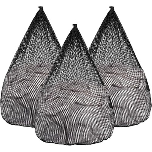 3Pcs Mesh Laundry Bags Washing Machine Mesh Wash Bags Jumbo for Delicates Clothes,Bed Linen,Toys with Drawstring Closure Sturdy (3 XXLarge 28 x 26 Inches,Black)