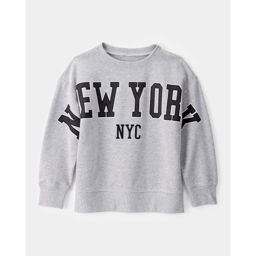 Boys NYC French Terry Pullover Sweatshirt - Grey | Carter's