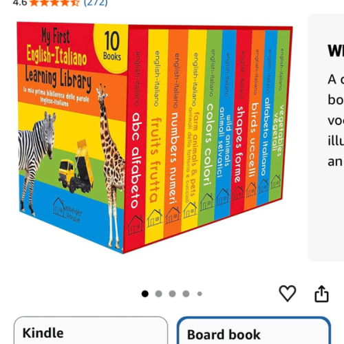 My First English-Italian Learning Library (la mia prima biblioteca delle parole Inglese-Italiano) : (Italian Edition)