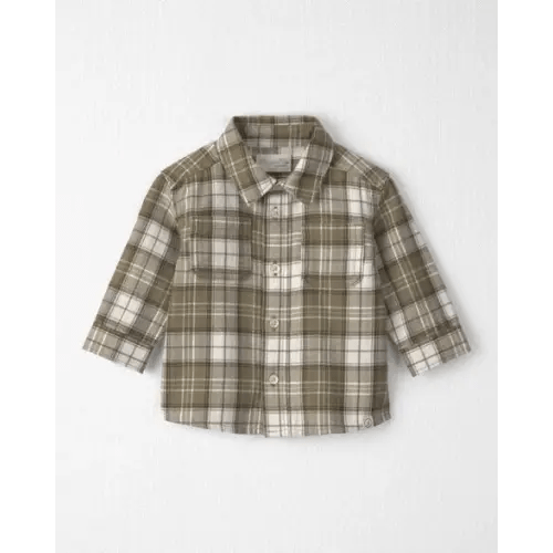 Baby Boy Organic Cotton Flannel Button-Down Shirt - Little Planet | Carter's
