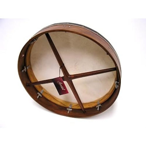 ROOSEBECK TUNABLE SHEESHAM BODHRAN CROSS-BAR SOFT NATURAL HEAD 18-BY-3.5-INCH