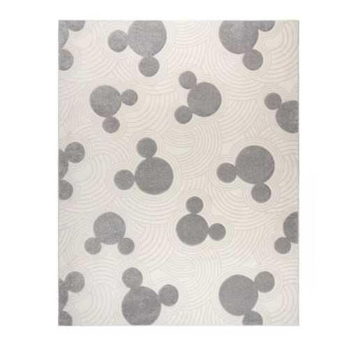 Mickey Mouse Bravo Pop Art Gray 5 ft. x 7 ft. Geometric Indoor Area Rug