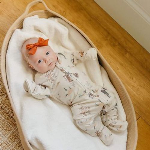 Copper Pearl | Montana Zip-up Footie Newborn