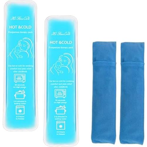 Postpartum Ice Pack, Hot and Cold Pads for After Delivery Essentials, Gel Cooling Pad, Fast Pain Relief Convenient for Perineal Recovery Helps Reduce Swelling (Blue, MomKid Pattern)