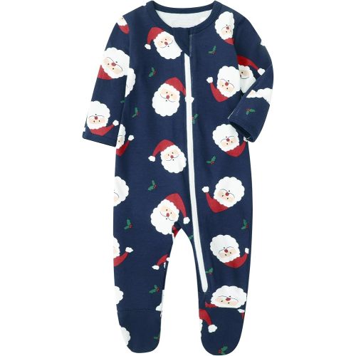O2 BABY Baby Boys Girls Organic Cotton Zip-Front Sleeper Pajamas, Footed Sleep 'n Play