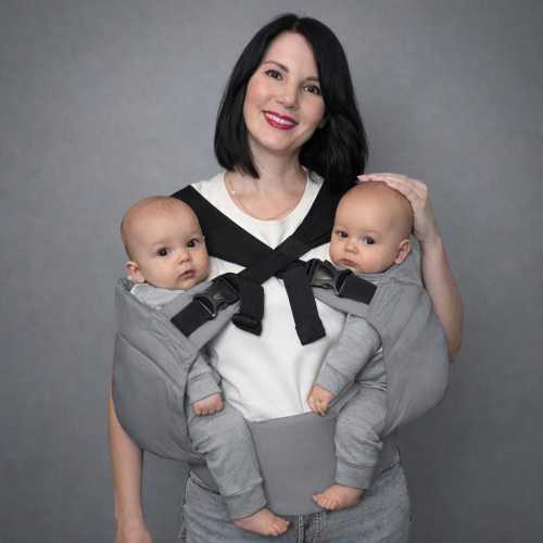 Ergonomic Twin Baby Carrier: 100% Cotton Hip Support