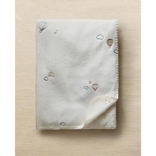 EMBROIDERED BALLOON BABY FLEECE BLANKET