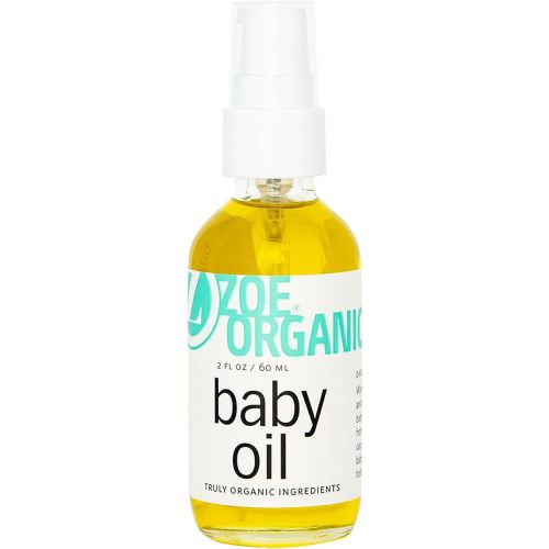 Zoe Organics - Baby Oil, Organic Calming Blend of Nutrient-Rich Oils, Moisturizes Baby’s Delicate Skin, Massage Oil, Calming Blend of Lavender and Chamomile (2 Ounces)
