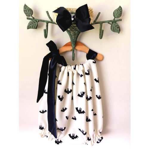Halloween theme bubble romper with headband