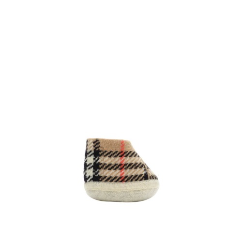 Check Wool Cashmere Blend Booties