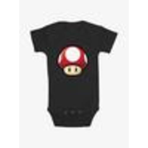 Nintendo Red Mushroom Infant Bodysuit - BLACK | BoxLunch