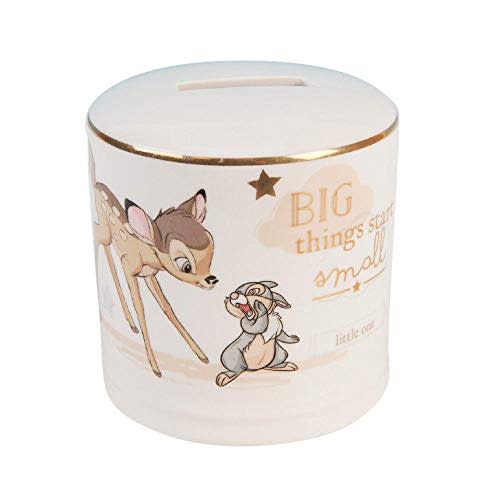 Happy Homewares Bambi and Thumper Sketch Magical Moments Ceramic Money Bank - Officially Licensed