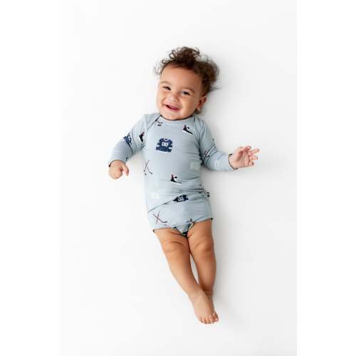 Long Sleeve Bodysuit in Vintage Hockey