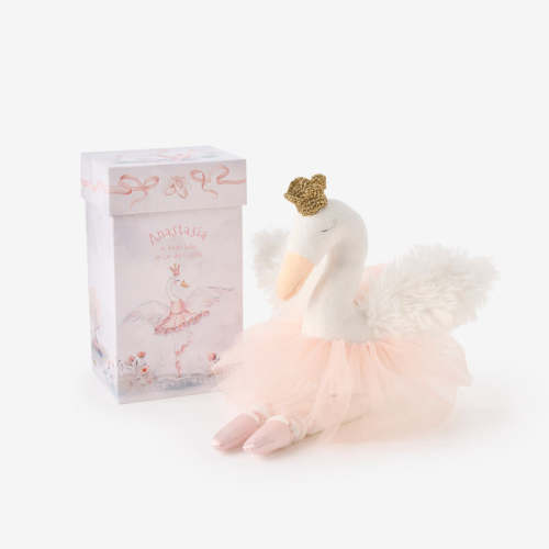 Anastasia the Ballerina Swan Plush Toy w/ Gift Box WHITE / O/S