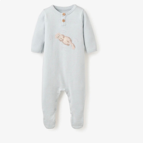 Otter Lake Footed Jumpsuit BLUE / 6-9M