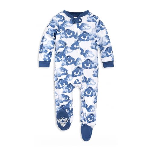 Burt's Bees Baby Boys' Organic Cotton, Sleep and Play Footed Pajamas
