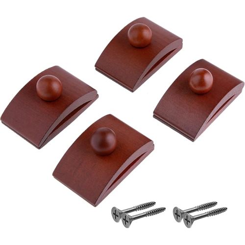 Classy Clamps Wooden Quilt Hangers - 4 Large Clips (Dark Wood) and Screws for Wall Hangings, Hang up and Display Quilts, Tapestries, Rugs, Fiber Art, and More