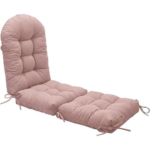 Rocking Chair Cushion Set, Ottoman Cushion Included, Pink