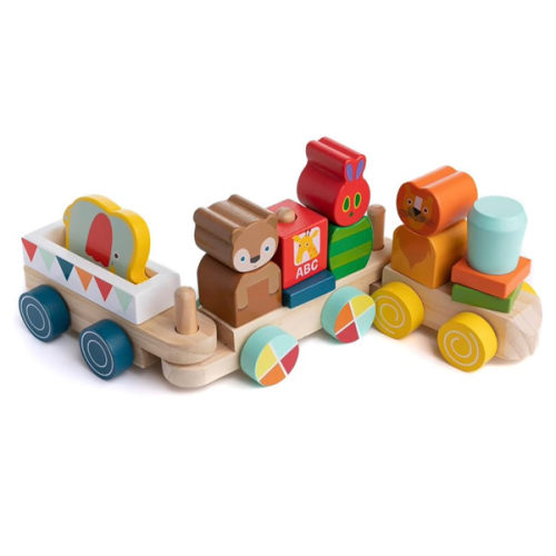 Kids Preferred World of Eric Carle The Very Hungry Caterpillar Wooden Train Set, 12 Pieces