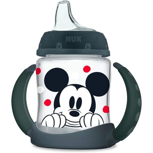 NUK Disney Learner Spill Proof Sippy Cup, Mickey Mouse, 5 Oz 1Pack – BPA Free, Spill Proof Sippy Cup