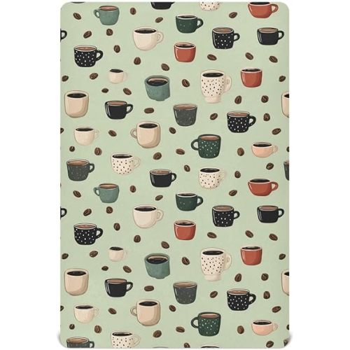 Fitted Crib Sheet Coffee Cups and Beans