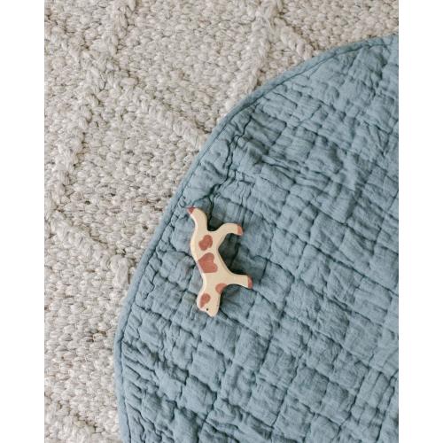 Stone Washed Linen Quilted Play Mat