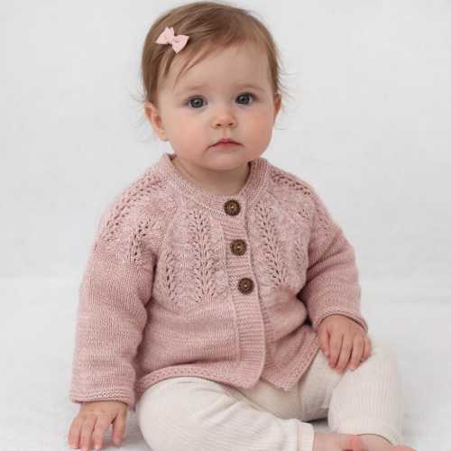 Delicate Knit Baby Sweater | Cotton Cardigan 3 button Olesya