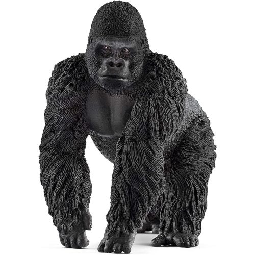 Schleich Wild Life Realistic Male Gorilla Animal Figurine - Authentic Detailed Wild Male Gorilla Toy for Boys and Girls Education Imagination and Play, Highly Durable Gift for Kids Ages 3+