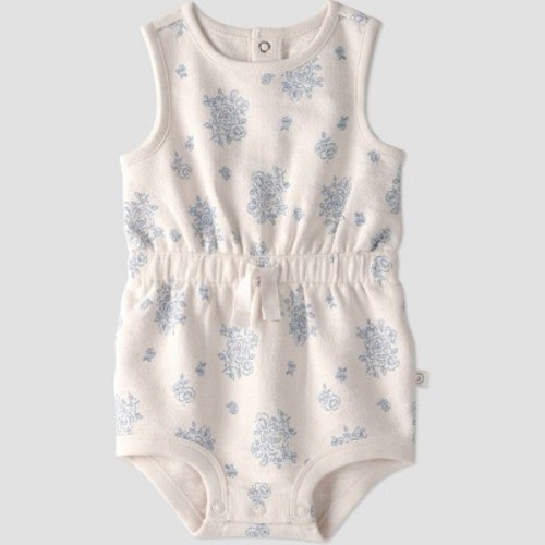 Little Planet by Carter's Baby Girls' Organic Floral Knit Bubble - Ivory 3M